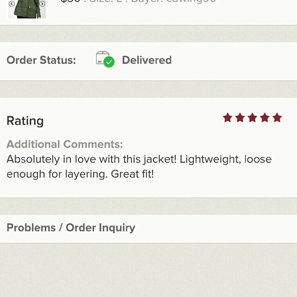 Olive utility jacket. Sale! Last one. - Picture 4 of 4